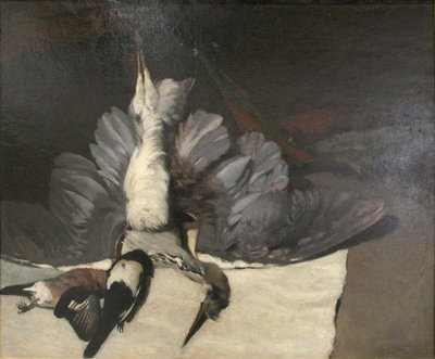 De reiger met gespreide vleugels door Alfred Sisley